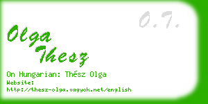 olga thesz business card